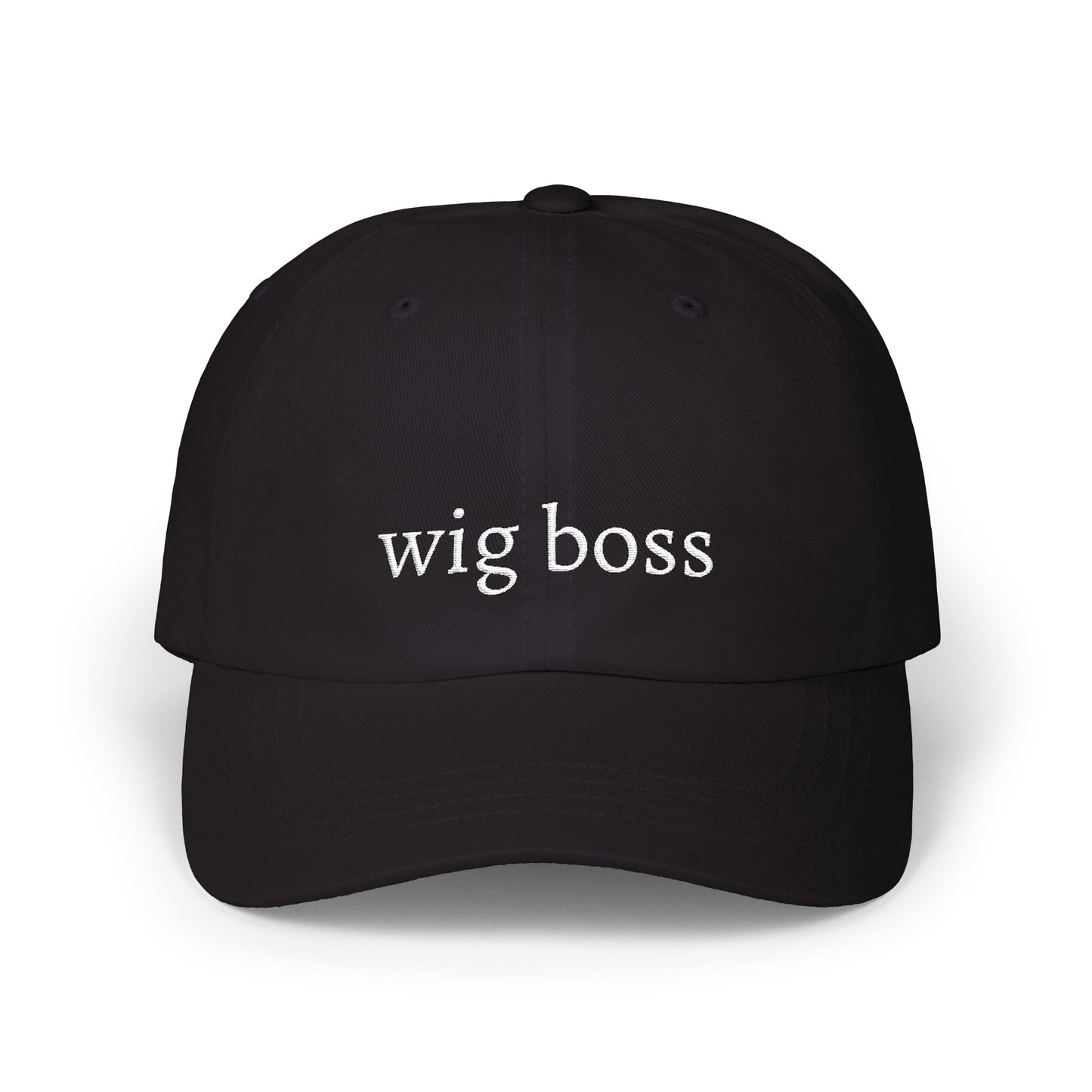 Wig Boss Hat - White Stitching